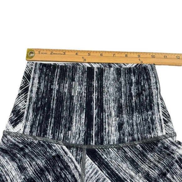 Lululemon Wunder Under Pant Full-On Luon Roll Down Heat Wave White Black - Picture 7 of 9